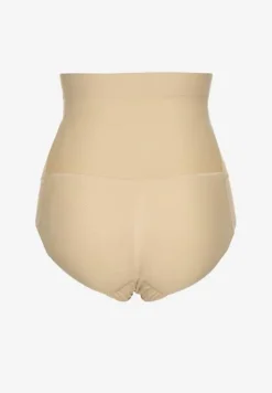 Beżowa Bielizna Modelująca Majtki Push Up z Wysokim Stanem Zinello