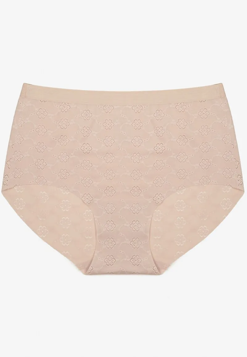 Beżowa Bielizna Modelująca Majtki High Waist Lilialira