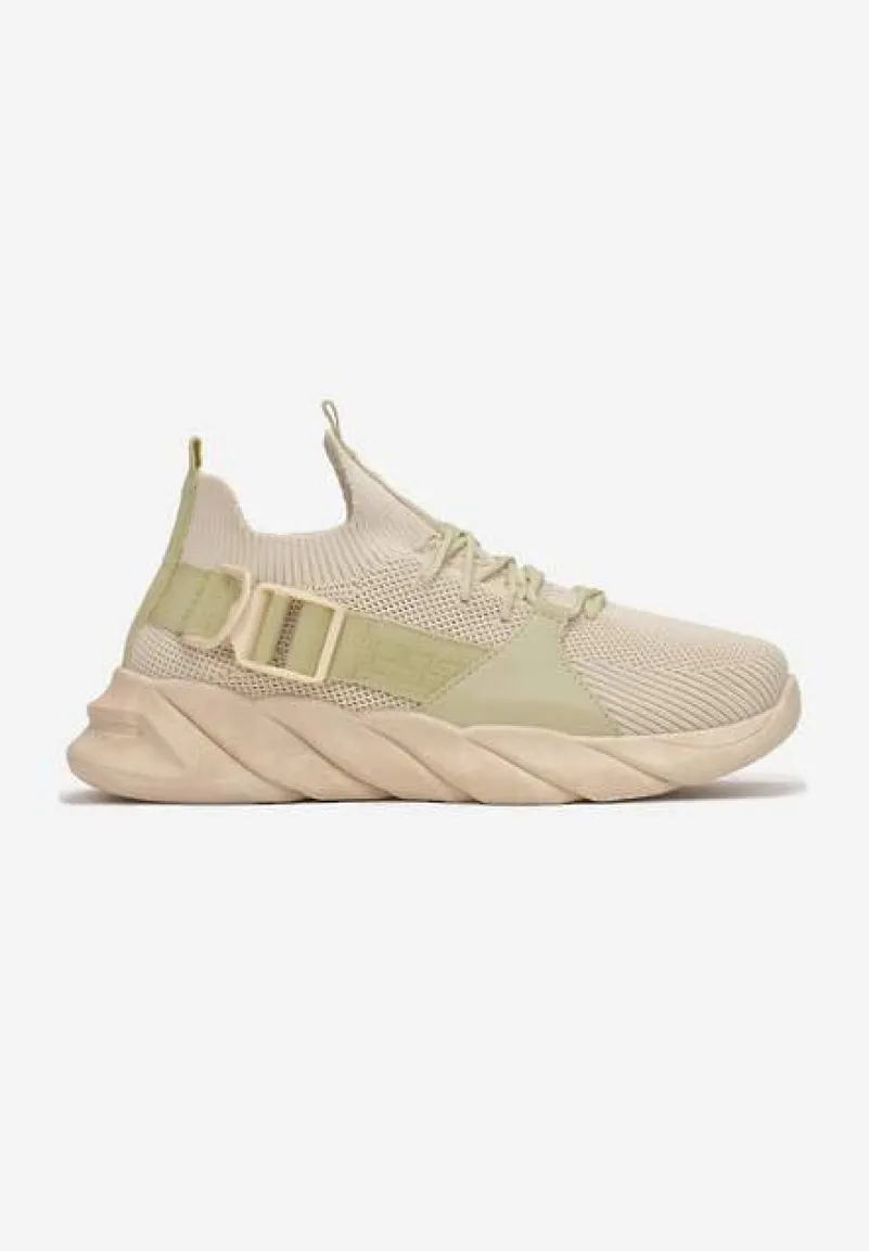 Beżowe Buty Sportowe Aphrasio