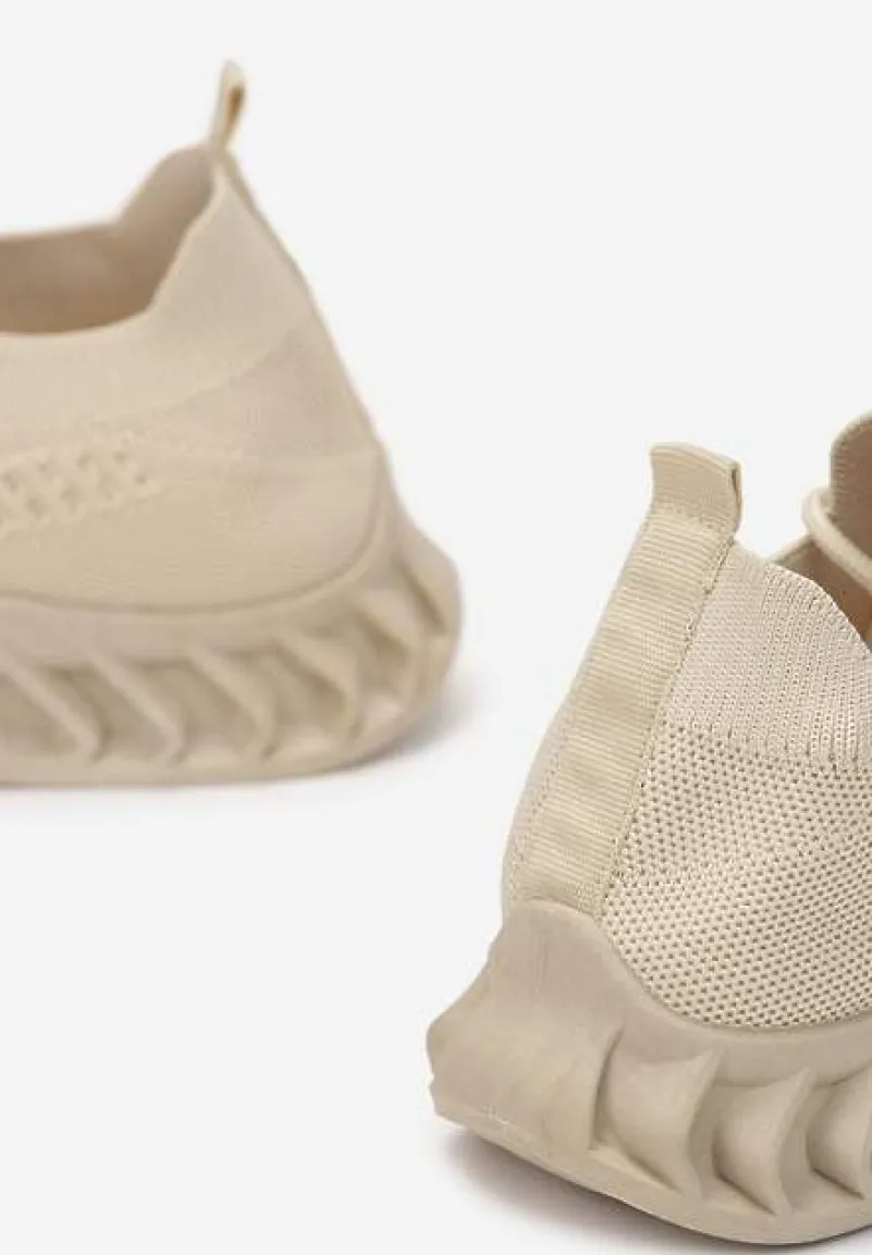 Beżowe Buty Sportowe Eudiopis