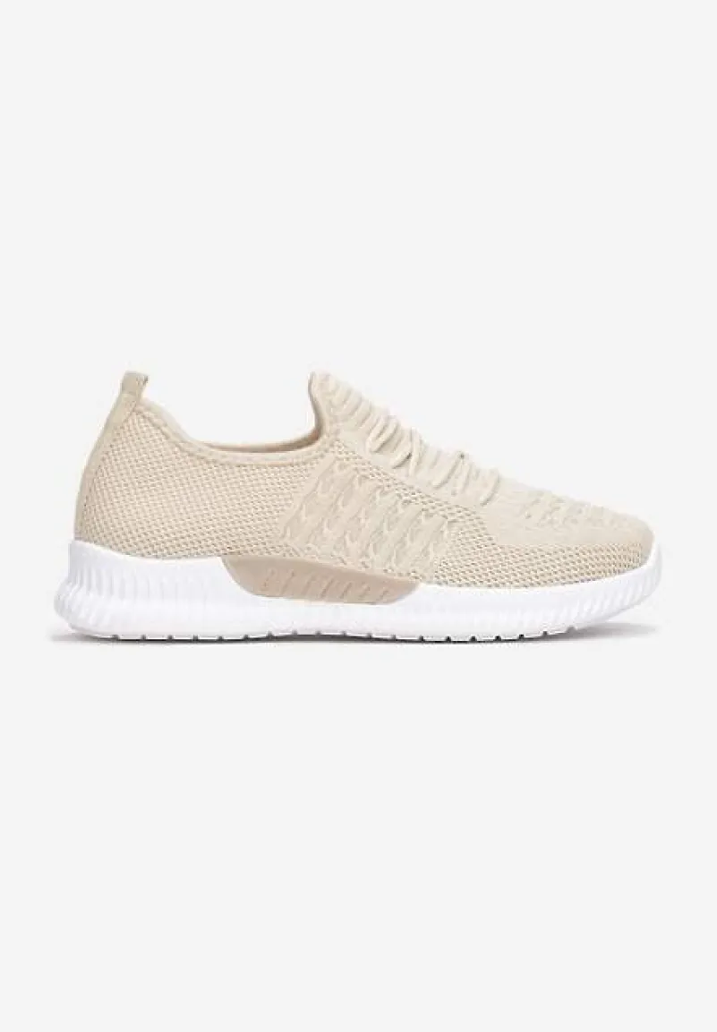 Beżowe Buty Sportowe Lephanthe