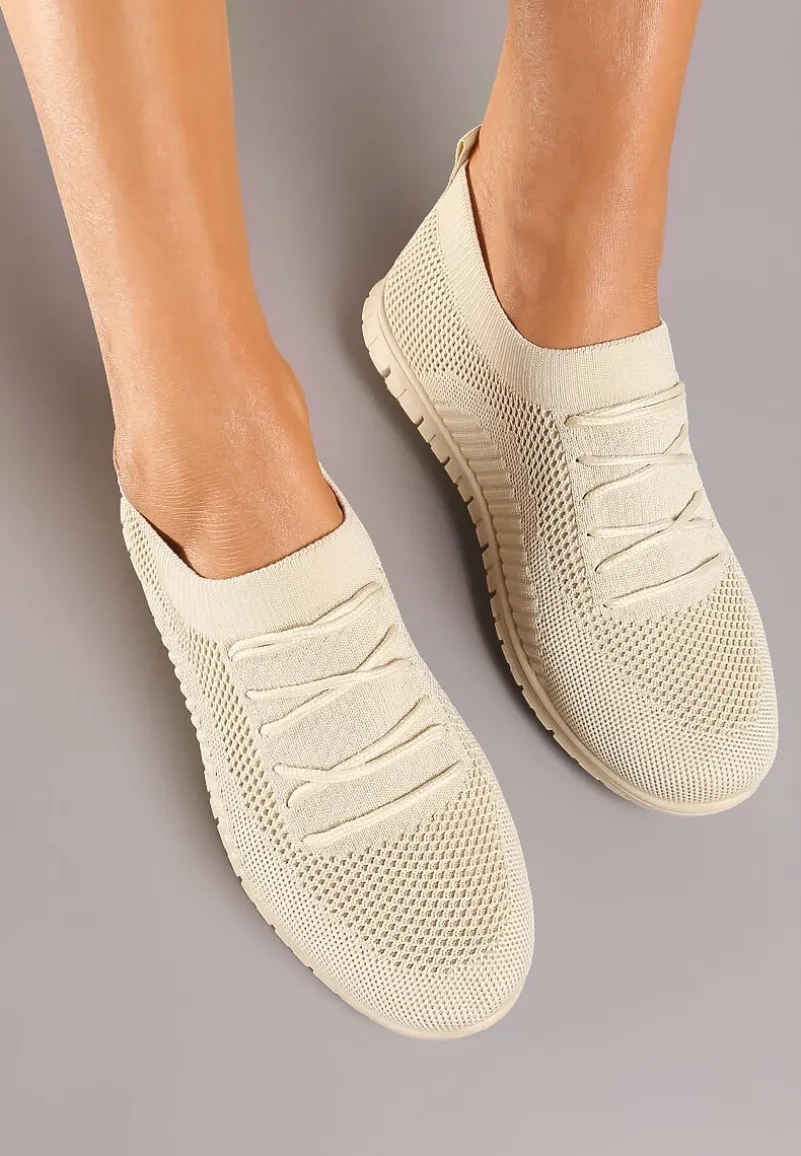 Beżowe Buty Sportowe Phalithoe