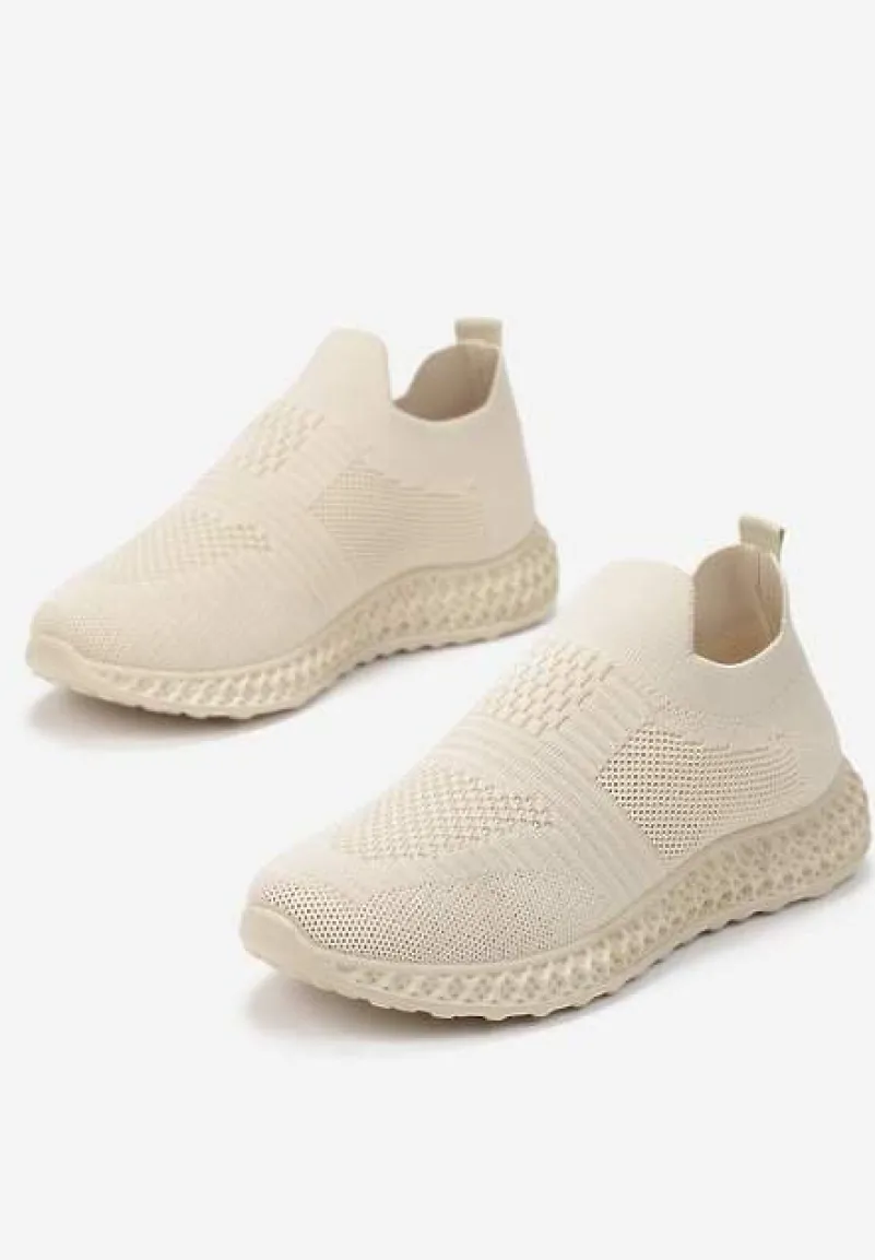 Beżowe Buty Sportowe Phinelle