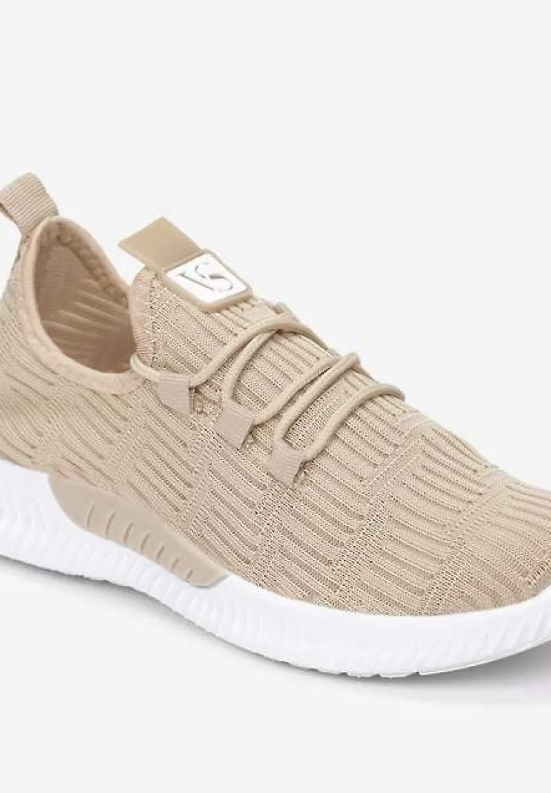 Beżowe Buty Sportowe Pudina