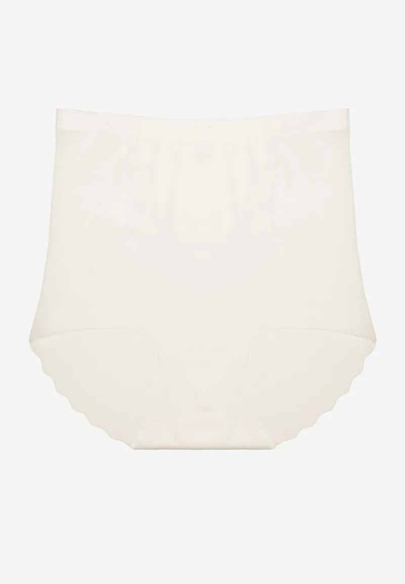 Biała Bezszwowa Bielizna modelująca Majtki High Waist Falawena