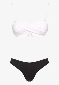 Białe Bikini 3-częściowe Biustonosz i Majtki Figi w Dwóch Wariantach Milanisse