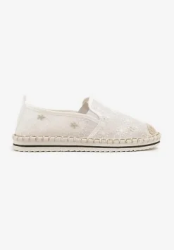 Białe Espadryle z Ozdobną Plecionką Eranoria