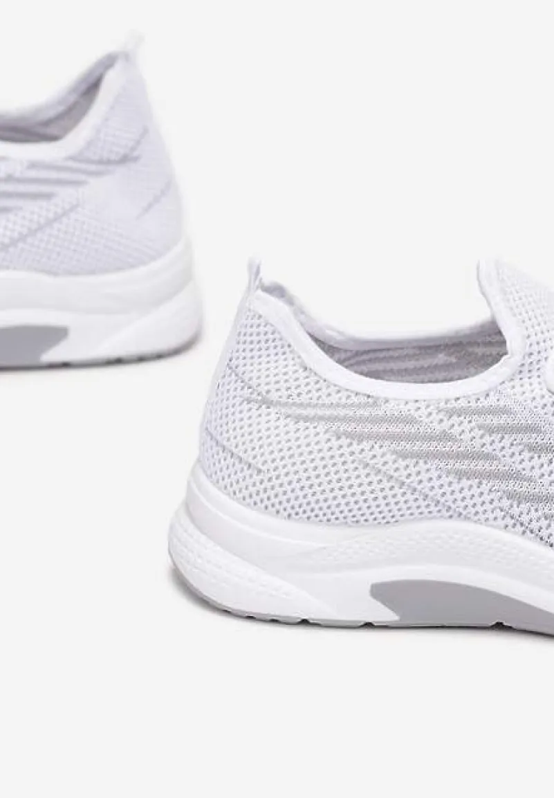 Białe Siateczkowe Buty Sportowe na Piankowej Podeszwie Linidas