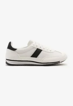 Białe Sneakersy Ozdobione Paskiem Cleova