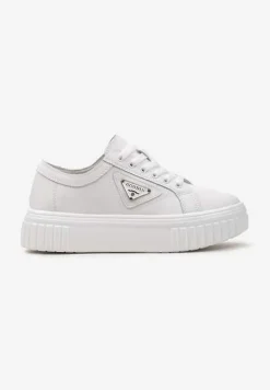 Białe Sneakersy Skórzane na Platformie Ulvinasa