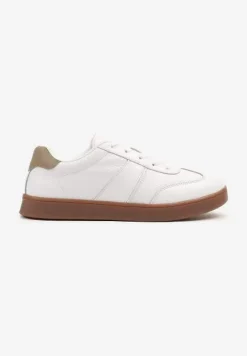 Białe Sneakersy ze Skóry Naturalnej z Przeszyciami Tilliossa