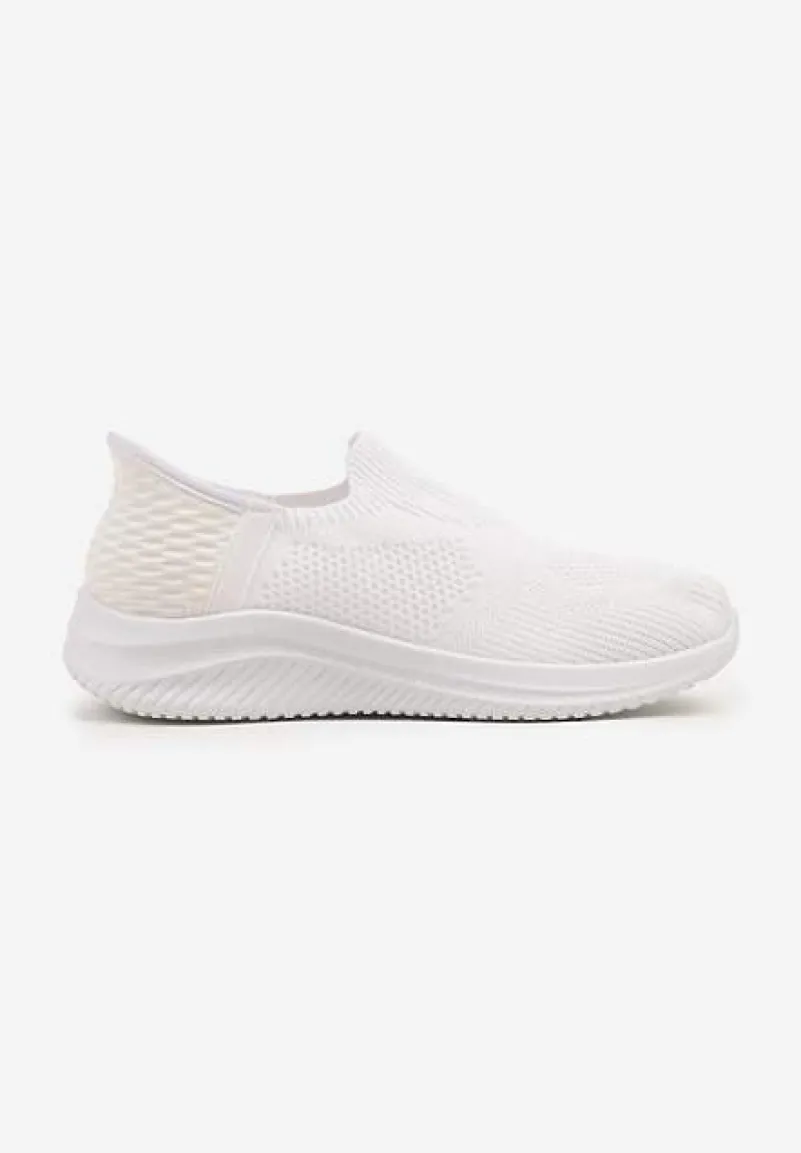 Białe Wsuwane Buty Sportowe Sneakersy z Siateczki Kolarietia