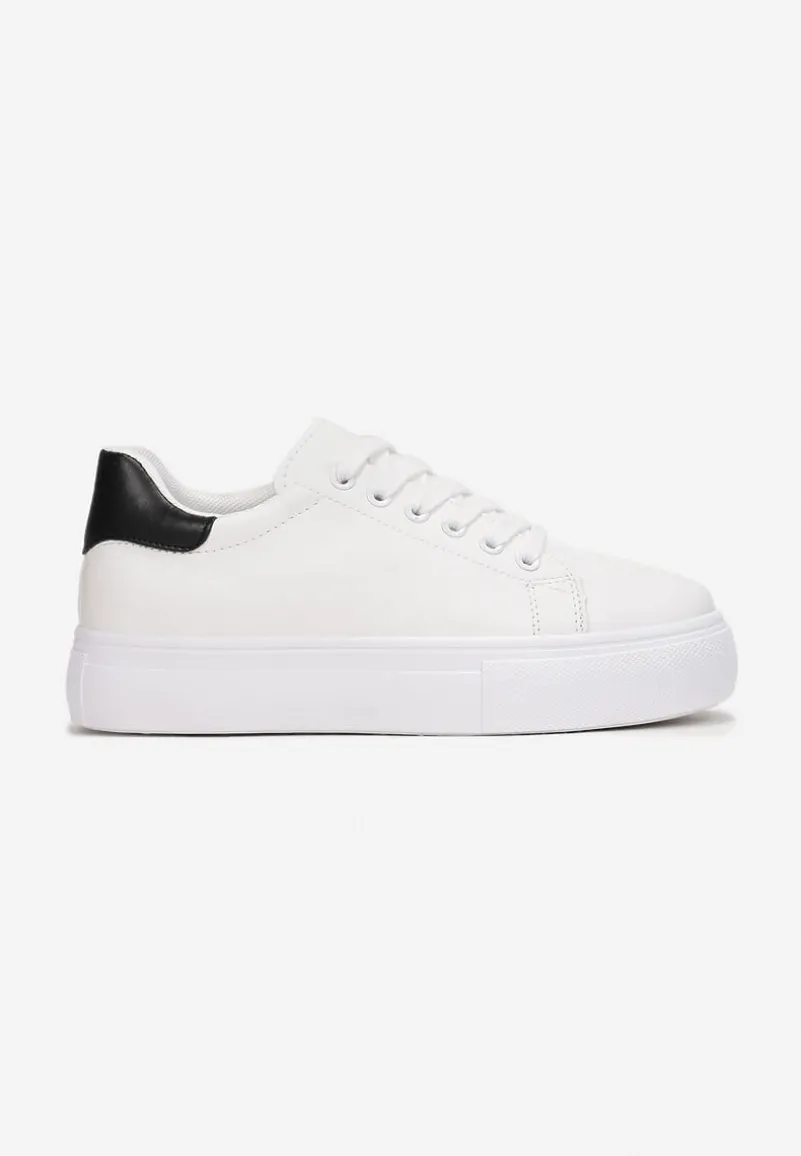 BIało-Czarne Sneakersy Thessomeda