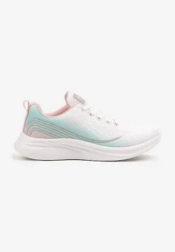 Biało-Miętowe Buty Sportowe Sneakersy Zdobione Efektem Ombre Banelissa