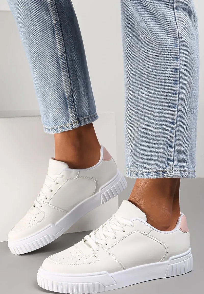 Biało-Różowe Sneakersy Amathanassa