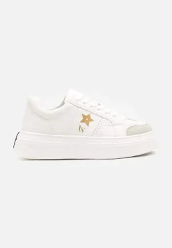 Biało-Złote Sneakersy Vices na Platformie z Gwiazdką Fenarra