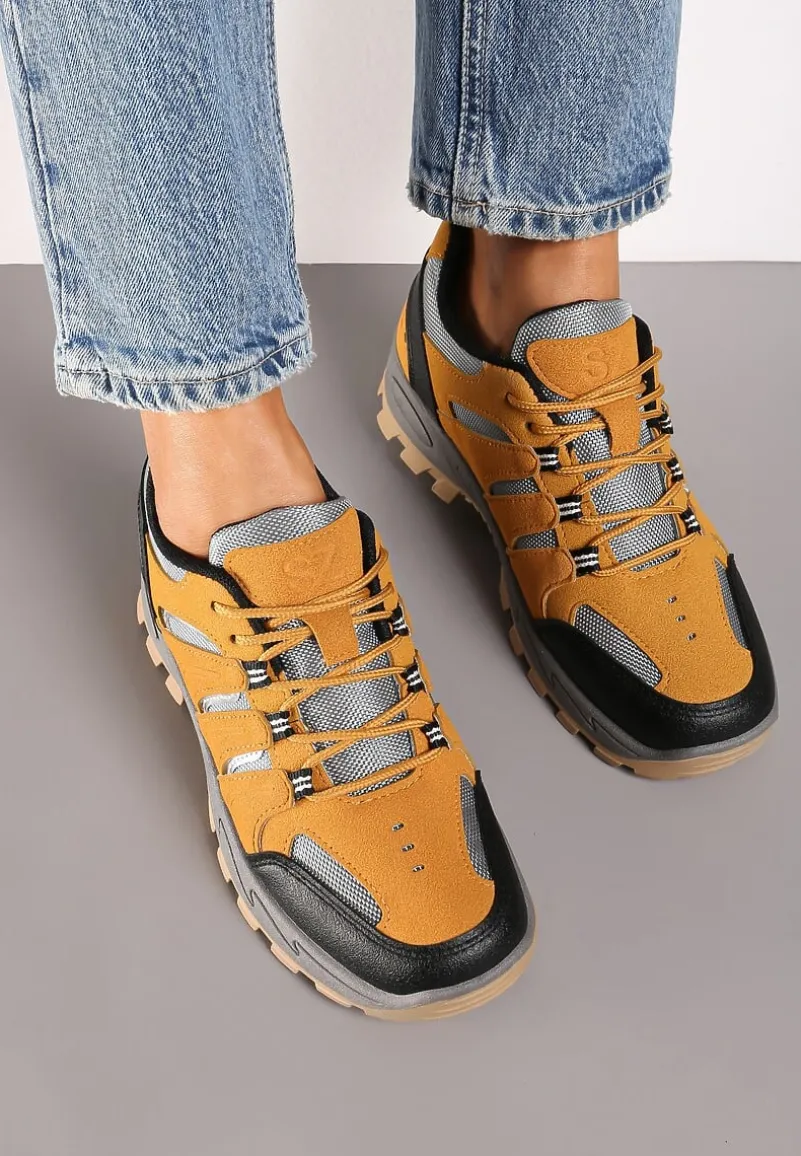 Brązowe Buty Sportowe w Trekkingowym Stylu Zaiss
