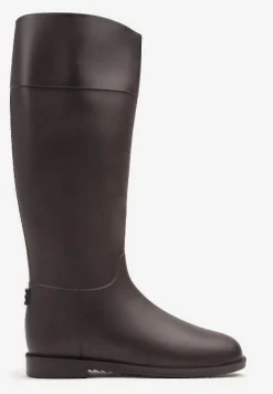 Brązowe Stylowe Kalosze w Stylu Oficerek Nelreia
