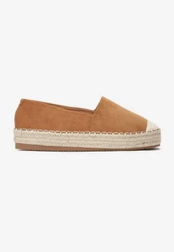 Camelowe Espadryle na Plecionej Podeszwie Sirelora