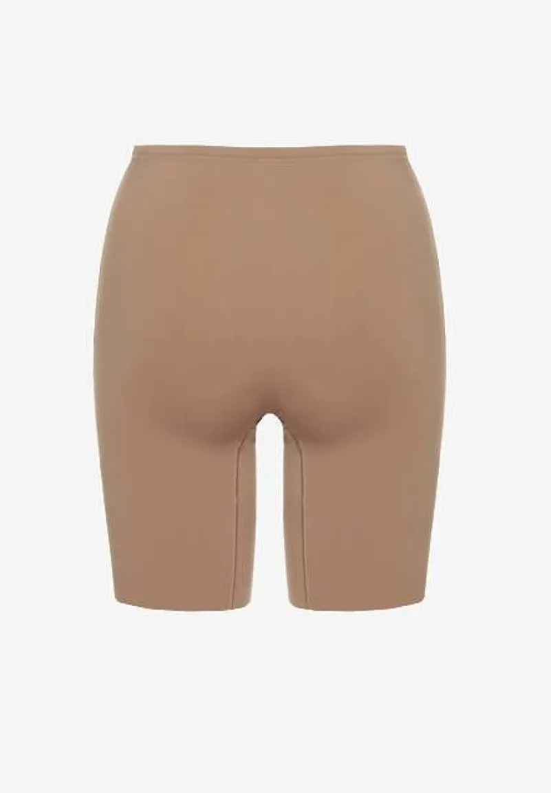 Ciemnobeżowa Bielizna modelująca Majtki Typu Szorty High Waist Liradelle