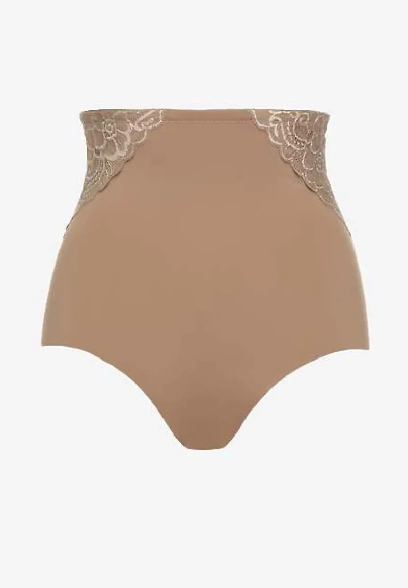 Ciemnobeżowe Majtki Modelujące High Waist Savirolle