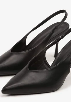 Czarne Sandały Vices Slingback na Obcasie Tilarina
