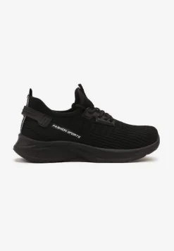 Czarne Siateczkowe Buty Sportowe Sneakersy Ulinoria
