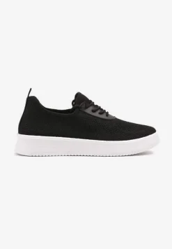 Czarne Siateczkowe Buty Sportowe Sneakersy Eravessa