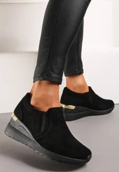 Czarne Sneakersy Munna