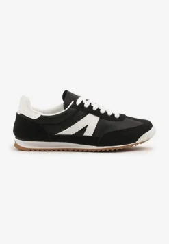 Czarne Sneakersy z Geometrycznym Wzorem Zoloti