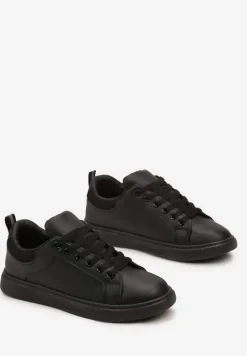 Czarne Sznurowane Sneakersy Vilimea