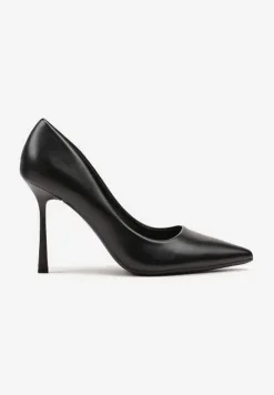 Czarne Szpilki w Eleganckim Stylu ze Szpiczastym Noskiem Galadi