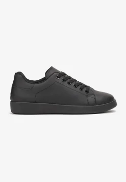 Czarne Wiązane Sneakersy z Cholewką przed Kostkę Starlee
