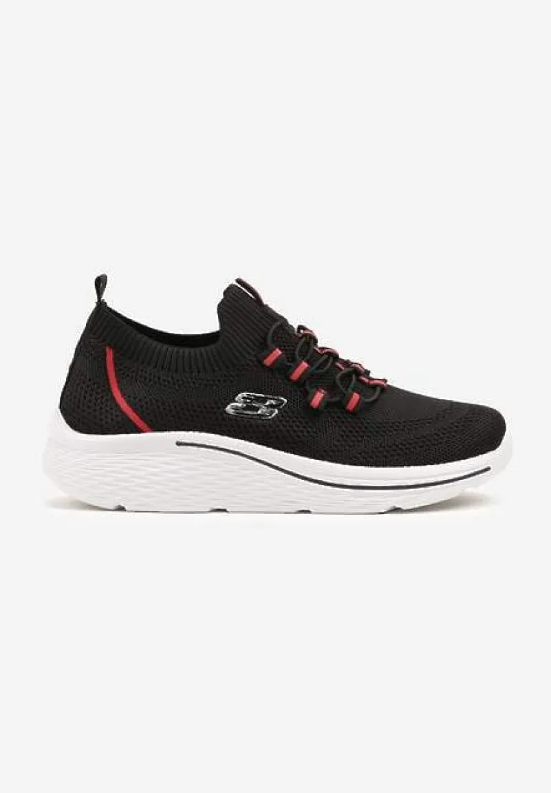 Czarne Wsuwane Buty Sportowe Sneakersy z Elastyczną Cholewką Telithiela