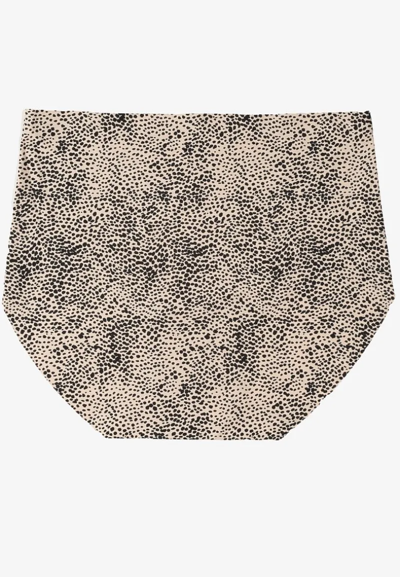 Czarno-Beżowe Bezszwowe Majtki Figi High Waist Dolevia