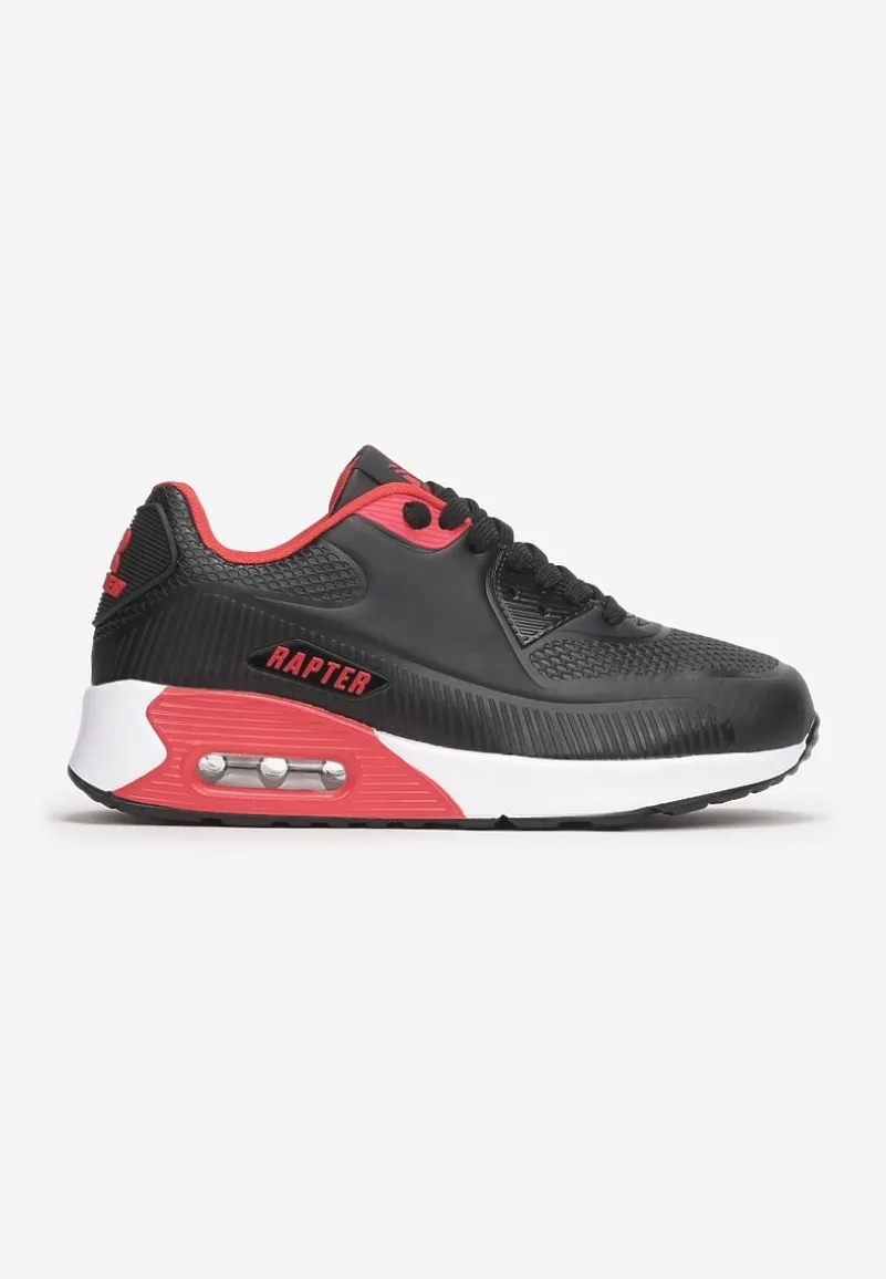 Czarno-Czerwone Buty Sportowe Praxanthe