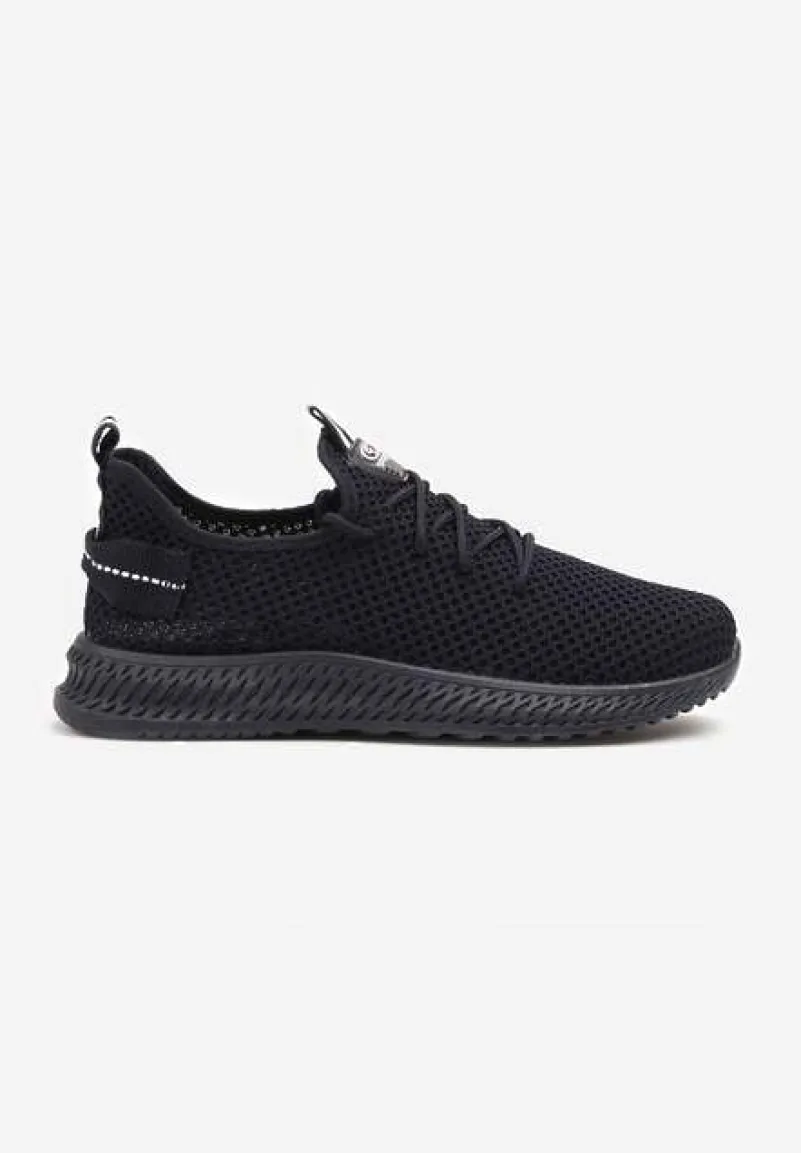 Granatowe Elastyczne Buty Sportowe Sneakersy Nuriane