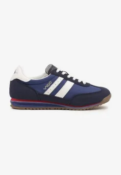 Granatowe Sneakersy Vico z Ozdobnymi Paskami Voinea