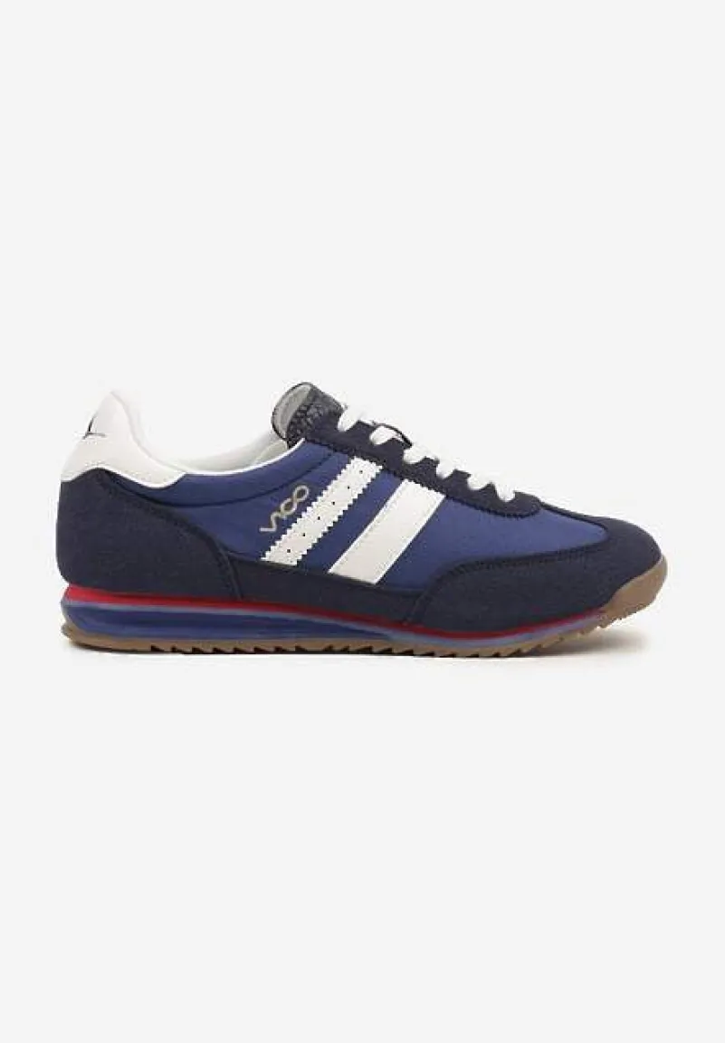 Granatowe Sneakersy Vico z Ozdobnymi Paskami Voinea