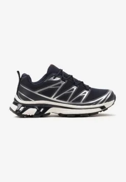 Granatowe Sneakersy z Ozdobnymi Wstawkami i Ściąganą Gumką Aineri