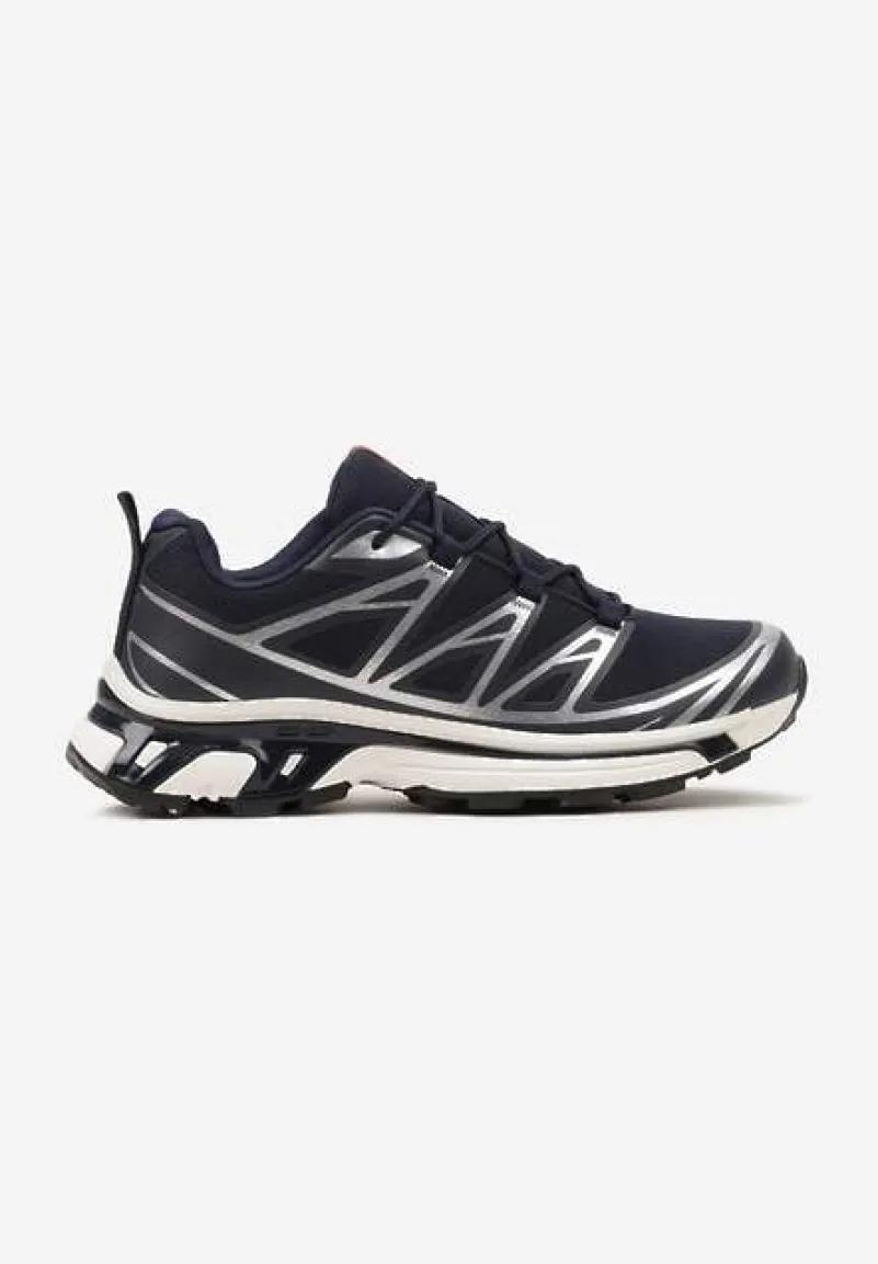 Granatowe Sneakersy z Ozdobnymi Wstawkami i Ściąganą Gumką Aineri