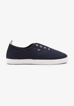 Granatowe Wsuwane Tenisówki w Casualowym Stylu Sepessa