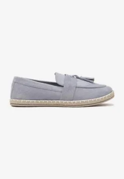 Jasnoniebieskie Espadryle przed Kostkę z Ozdobnymi Chwostami Marilsa