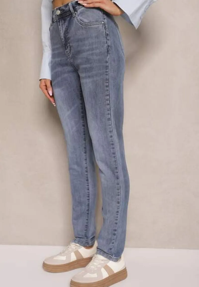 Jasnoniebieskie Jeansy Skinny Regular Waist Galoriela