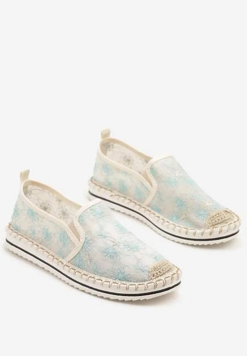 Niebieskie Espadryle z Ozdobną Plecionką Eranoria