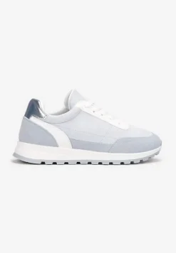 Niebieskie Sznurowane Sneakersy przed Kostkę Kiea