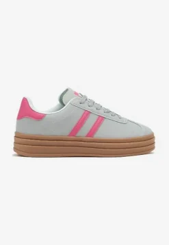 Niebiesko-Różowe Klasyczne Sneakersy na Niewysokiej Platformie Terilee
