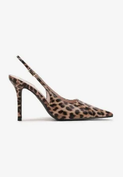 Panterkowe Eleganckie Szpilki Typu Slingback Anrelia