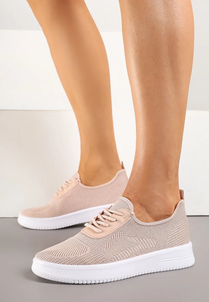 Różowe Siateczkowe Buty Sportowe Sneakersy Eravessa