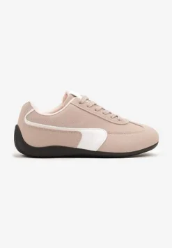 Różowe Sneakersy Typu Klasyczne Tenisówki Zelritia